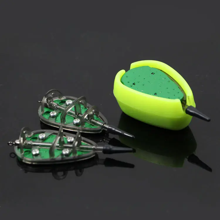 Hot fishing feeder quick release mould set carp, carp fishing inline flat method feeder with mould
