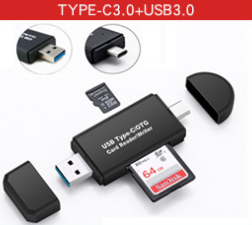 usb+tipo-c 3.0 negro $3.38/unidad