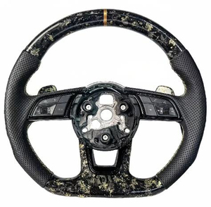 Volant Sport Élite Amélioré en Carbone Brillant et Cuir Nappa avec Chauffage – Ensemble Complet pour Véhicules <span class=keywords><strong>Audi</strong></span> A, <span class=keywords><strong>Q</strong></span>, RS, TT, R8 - Product Image 1