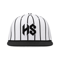 Casquette Snapback Personnalisée à Rayures, 6 Panneaux, Visière Plate, Broderie 3D, Étiquette Tissée, Style Streetwear, Casquette de Sport pour Hommes