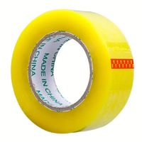 Autocollant adhésif en acrylique BOPP Ruban d'emballage Sensible à la pression simple face Scellage du carton activé par l'eau