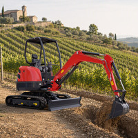 Mini-excavatrice Euro 5 avec moteur Kubota, 2 tonnes, 3,5 tonnes, sur chenilles, petite pelleuse, livraison gratuite, pour l'exploitation minière et agricole, à vendre
