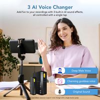 Micrófono de Condensador con Cancelación de Ruido D07 Pro, Micrófonos Inalámbricos con Clip para Teléfono Inteligente, Grabación de Vlogs en Vivo