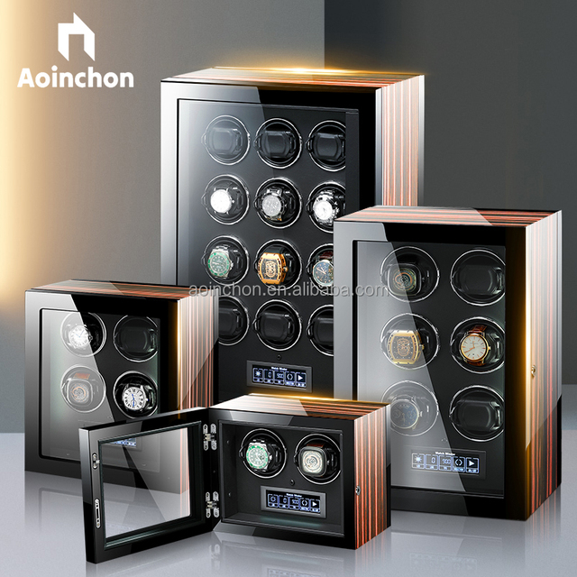 Automatic Winding Machine Key Unlocking Watch Storage Box Scientific Winding Silent Operation Never Fade Watch Winder