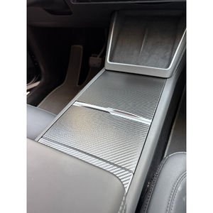 Oferta Especial: Adhesivo para Cubrir la Consola Central de Fibra de Carbono Real - Ajuste Personalizado para el Modelo Y, Accesorios Interiores para Automóviles - Product Image 4