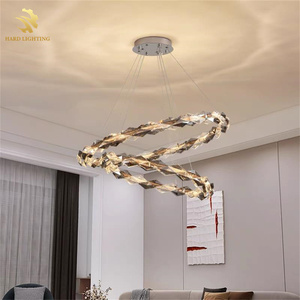 アメリカンクリエイティブゴールデン円形クリスタルリビングルームシャンデリア北欧天井ダイニングルームシャンデリア高級装飾シャンデリア - Product Image 3