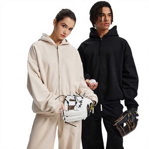 2026 Autumn Winter Polyester Cotton Unisex High Quality New Fleece Streetwear Hoodie 430G Heavyweight Hoodies <b>Zip</b> up Hoodie - Product Image 1