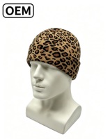 Leopardenmuster Strickmütze, Warme Wintermütze mit Leopardenmuster für Damen, Maßgefertigte Leoparden-Strickmütze Lieferant