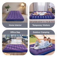 Vente en gros d'usine lit gonflable pleine grandeur camping floqué tapis de couchage maison portable pliable matelas pneumatique