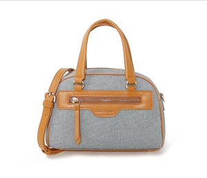 蒙娜丽莎奢华斜挎包翻盖手提包大容量人造革高品质时尚保龄球包 - Product Image 3