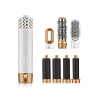 Ensemble professionnel 5-en-1 d'outils de coiffure, vente en gros d'usine, ensemble de brosses à air chaud, peigne chauffant à air chaud, fer à boucler en une seule étape