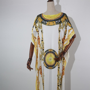 Printing Loose African Digital Printing Bat Short Sleeves Female <strong>Long</strong> <strong>Kaftans</strong> - Product Image 5