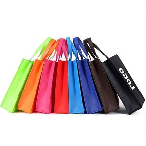 Sacs promotionnels personnalisés de haute qualité en non-tissé spunbond, sacs réutilisables en gros - Product Image 1