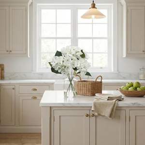 Bouquets de fleurs artificielles d'hortensias 4 pièces <span class=keywords><strong>Daynight</strong></span>, résistants aux UV, fausses fleurs pour centres de table en vase, emballés pour fêtes et mariages - Product Image 6