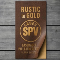 Feuille de similicuir rustique/doré pour logo, étiquette, épaisse et de qualité supérieure, vierge, compatible laser, pour gravure au laser