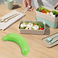 Boîte de rangement et de protection pour bananes, conteneur portable pour bananes avec trous d'aération, protège-fruits