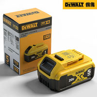 Kit d'outils multifonctionnels sans fil DeWalt 20V XR, perceuse, cloueuse, clé à chocs, meuleuse, 20 en 1, 5 pièces, batterie 5Ah, kit d'outils portable