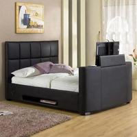 Heiß Begehrtes Klassisches Schnitzerei-Modernes Bett mit TV für Großhändler – Intelligentes TV-Bett mit Verstellbarem TV