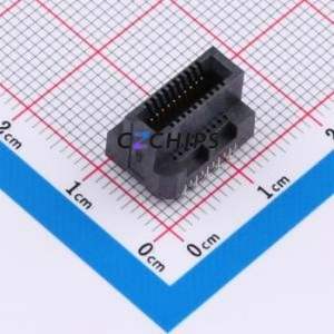 MEC8-110-02-L-VP Gold Finger Connector Through hole Component (THT),P=0.8mm Connector 0.8mm 20P Through Hole Phosphor Bronze - Product Image 1