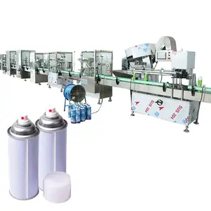 Automatic Aerosol Filling Machine Aerosol Production Line for Shaving Foam Snow Spray, Paint Spray, Graffiti Spray Round Tin Can