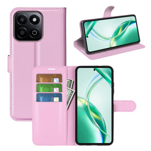 เคสหนังฝาพับมีกระเป๋าเงินลายลิ้นจี่9สีสำหรับ Huawei Honor 200 Smart 5G - Product Image 6