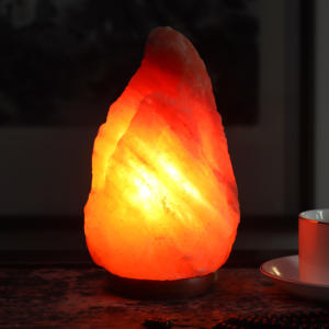 3-5kg Base de madera de cristal natural tallada a mano UE/lámpara de sal de mar Pakistán de China lámpara de sal - Product Image 3