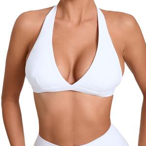 GCWAVE, ropa de Yoga desnuda con cuello Halter, sujetador de Yoga deportivo de secado rápido ajustado para mujer, ropa interior de Fitness sin espalda para correr al aire libre - Product Image 5