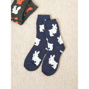 Calze in cotone organico e Nylon a lima alta con ricamo stampa modello traspirante lungo caviglia al ginocchio per uso primaverile o invernale - Product Image 1