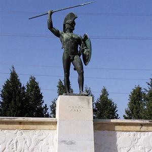 Jardín al aire libre antiguo tamaño real fundición bronce griego Guerrero estatua romana Leonidas escultura espartana - Product Image 3