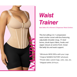 Dropship Gaines colombiennes pour femmes, <span class=keywords><strong>gaine</strong></span> amincissante effet ventre plat, avec soutien-gorge intégré, <span class=keywords><strong>corset</strong></span> de maintien de la taille - Product Image 3