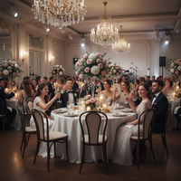 Hochwertige Moderne Tragbare Luxus-Outdoor-Hochzeitsstühle mit Imitiertem Holzrahmen, Wiener Dinner-Lederstühle für Hotel- und Partyvermietung