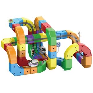 EPT 123 Piezas, Pista de Carreras Mágica Flexible para Armar, Tren STEM Electrónico, Juego de Construcción de Cubos de Rieles, Juguetes de Encaje para Niños - Product Image 1