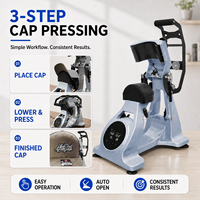 Presse à chaud semi-automatique à double chauffage pour casquettes et chapeaux avec plusieurs minuteurs
