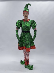 Disfraz <span class=keywords><strong>de</strong></span> Elfo Verde con Espejo <span class=keywords><strong>para</strong></span> Adultos, Hombres y Mujeres, Traje <span class=keywords><strong>de</strong></span> Cosplay, Vestido con Espejo, Ropa <span class=keywords><strong>para</strong></span> Actuaciones <span class=keywords><strong>de</strong></span> Ballet Navideño - Product Image 3