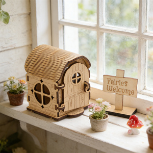 Kit Fai-<span class=keywords><strong>da</strong></span>-Te/Casa delle Fate in Legno 3D ad Arco, Giocattolo Educativo STEM, Decorazione <span class=keywords><strong>da</strong></span> <span class=keywords><strong>Giardino</strong></span> in Miniatura Tagliata al Laser - Product Image 2
