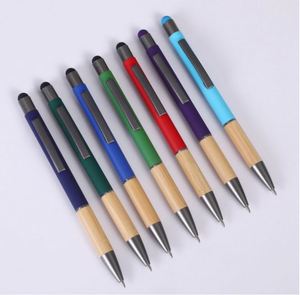 Nuevo Bolígrafo Táctil de Bambú y Metal con Logotipo Personalizado, Regalo Promocional Empresarial, Bolígrafo con Punta de Metal y Táctil de Bambú - Product Image 2