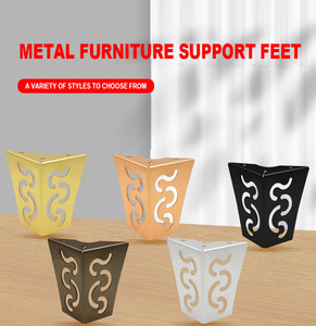 Diseño caliente color dorado muebles de hierro soporte pierna <span class=keywords><strong>metal</strong></span> cromo gabinete muebles pierna - Product Image 2