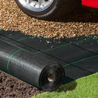 Ajouté UV solaire PP noir paysage tissu pour le contrôle des mauvaises herbes barrière couvre-sol pour serre Agriculture Anti herbe