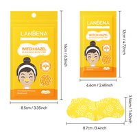 LANBENA 14 Bandes de traitement pour le nez à l'hamamélis, nettoyant en profondeur pour les points noirs et les pores, patch nasal pour le soin du visage
