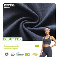 Tela de Punto de Bambú Orgánico y Algodón con Spandex, Ligera y Resistente a las Arrugas, para Prendas de Mujer, Ropa de Exterior, Venta al Por Mayor