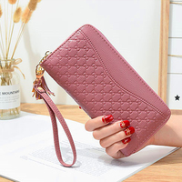 Nouveau design de gland gaufrage femmes en cuir PU Long portefeuille créatif pour dames luxe mode porte-monnaie