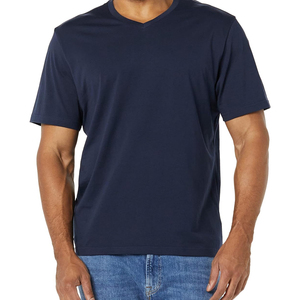 เสื้อยืดคอกว้างทรงสปอร์ตคลาสสิกสำหรับผู้ชายไซส์พลัสแบบสั่งทำพิเศษ แขนสั้น เหมาะสำหรับใส่ลำลองในฤดูร้อน สวมใส่สบาย เข้ารูปพอดีตัว เสื้อยืดเรียบง่ายสำหรับผู้ชาย - Product Image 1