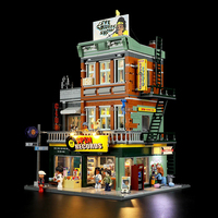 Lumibricks F9058 Blocs de construction de magasin de disques Style 90's Street View DIY Assemblage Briques Jouet avec lumières LED
