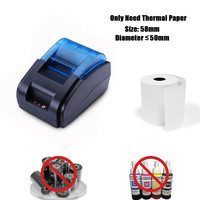 YAEN POS58C1 Instrumen Printer POS, Alat Cetak Barangnya Termal USB/Gigi Biru