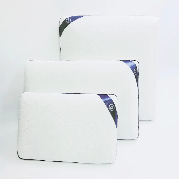 Customable High Quality Portable 90gsm Polyester Undershirt 210g Dotted Velvet Corner Mark Memory Foam Pillow
