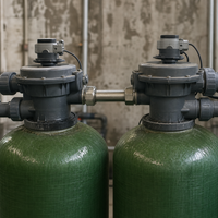 Réservoir de filtration à sable en PRV (Plastique Renforcé de Fibres) industriel, 1000L/heure, garantie 1 an, pour le traitement de l'eau dans l'industrie agroalimentaire