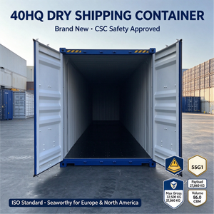 Contenedor de Envío High Cube de 45 pies en Venta, Precio al por Mayor, 45HQ Nuevo y Usado, 86 CBM, Caja de Almacenamiento con Certificación ISO CSC - Product Image 1