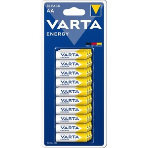 แบตเตอรี่อัลคาไลน์ วาร์ต้า เอนเนอร์จี AA แพ็ค 30 ก้อน ผลิตในเยอรมนี - Product Image 1