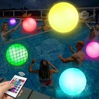 Ballon gonflable géant personnalisé de 1m 2m, en PVC imperméable, imprimé RGB UV, avec LED, durable pour les événements aquatiques