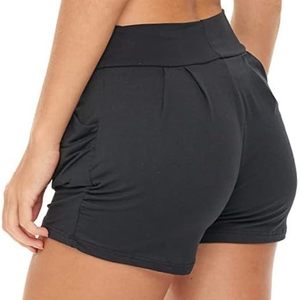 FOXA Women's High Waisted <b>Harem</b> <b>Shorts</b> With Pockets Breathable Spandex Polyester Knitted Multi Color Options - Product Image 4